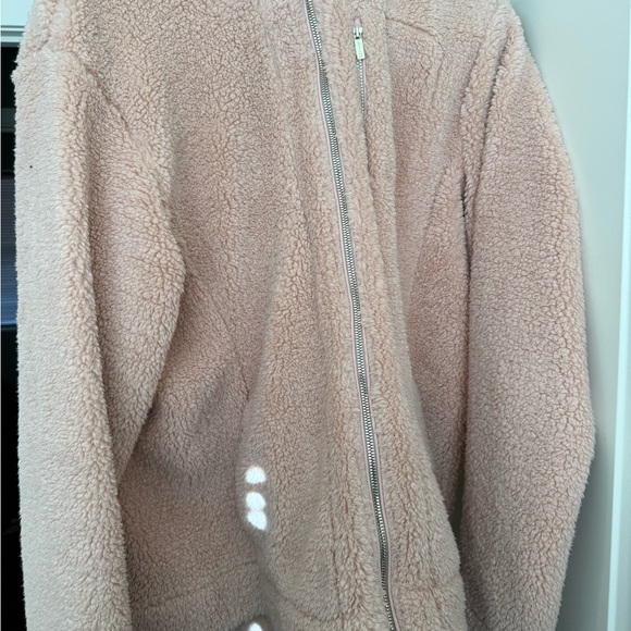 Calvin Klein Cozy Pink Sherpa Zip-Up Jacket - Picture 4 of 4